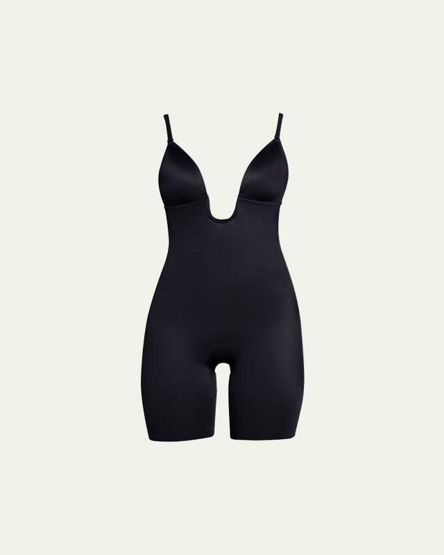 SPANXshape Suit Your Fancy Plunge Low-Back Mid-Thigh Bodysuit